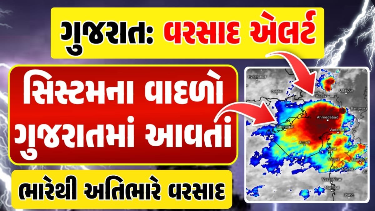 System Heavy Rain Forecast: Thunderstorm Forecast, Heavy Rain Forecast, Gujarat Rain Alert Gujarat Rain Forecast Whether News, વરસાદ આગાહી, અંબાલાલ પટેલ, પરેશ ગૌસ્વામી, હવામાનની આગાહી, Gujarat Rain forecast