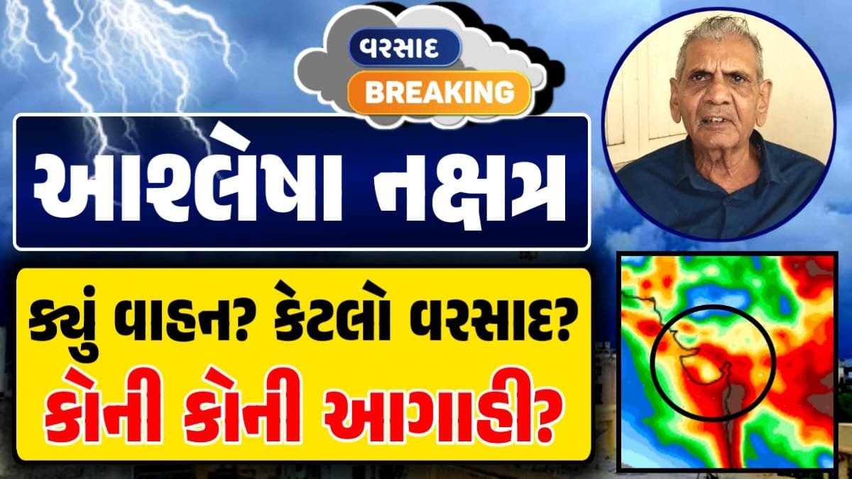 Ashlesha Nakshatra 2024: Thunderstorm Forecast, Heavy Rain Forecast, Gujarat Rain Alert Gujarat Rain Forecast Whether News, વરસાદ આગાહી, અંબાલાલ પટેલ, પરેશ ગૌસ્વામી, હવામાનની આગાહી, Gujarat Rain forecast